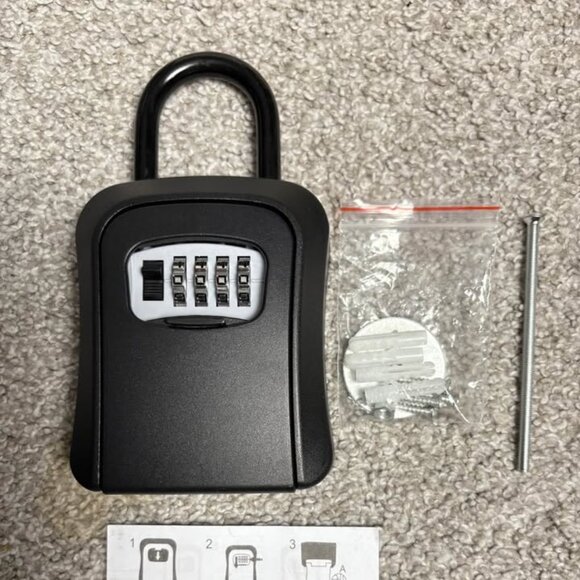 Key Lock Box, Wall Mounted Key Safe Security Storage Box - Picture 1 of 2